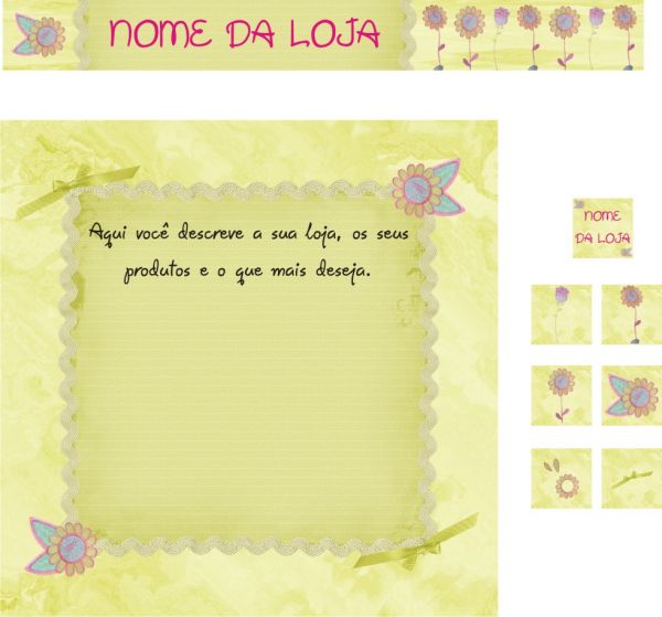 Kit Loja Elo7 Flores Green